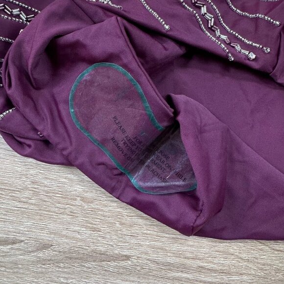 New Oceanus Lara  Crystals Beaded Bikini Bottom Swim Free People Plum Large - Picture 5 of 8